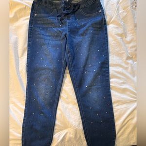 Justice jewel-studded jeans